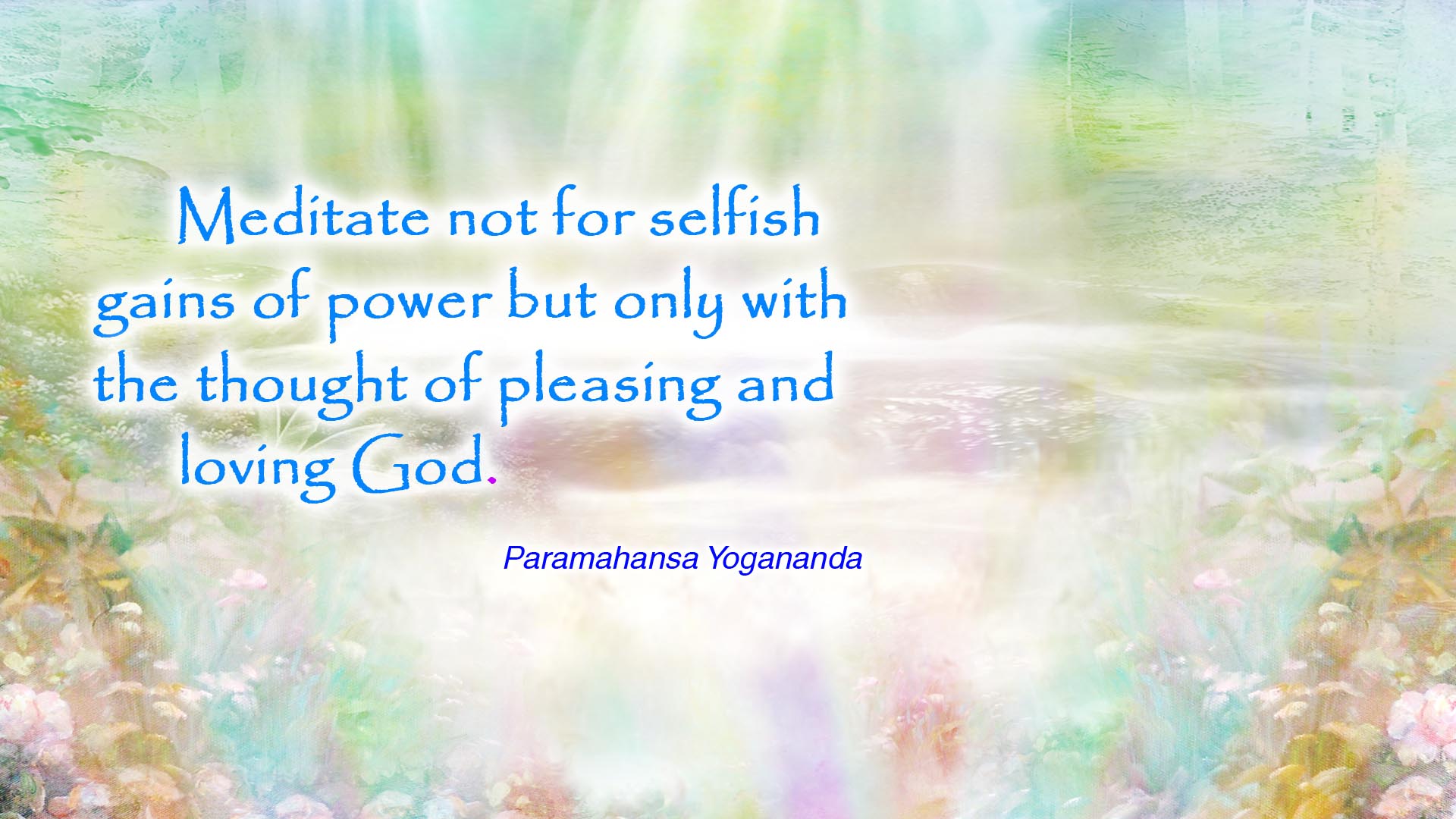 Yogananda meditate God wallpaper